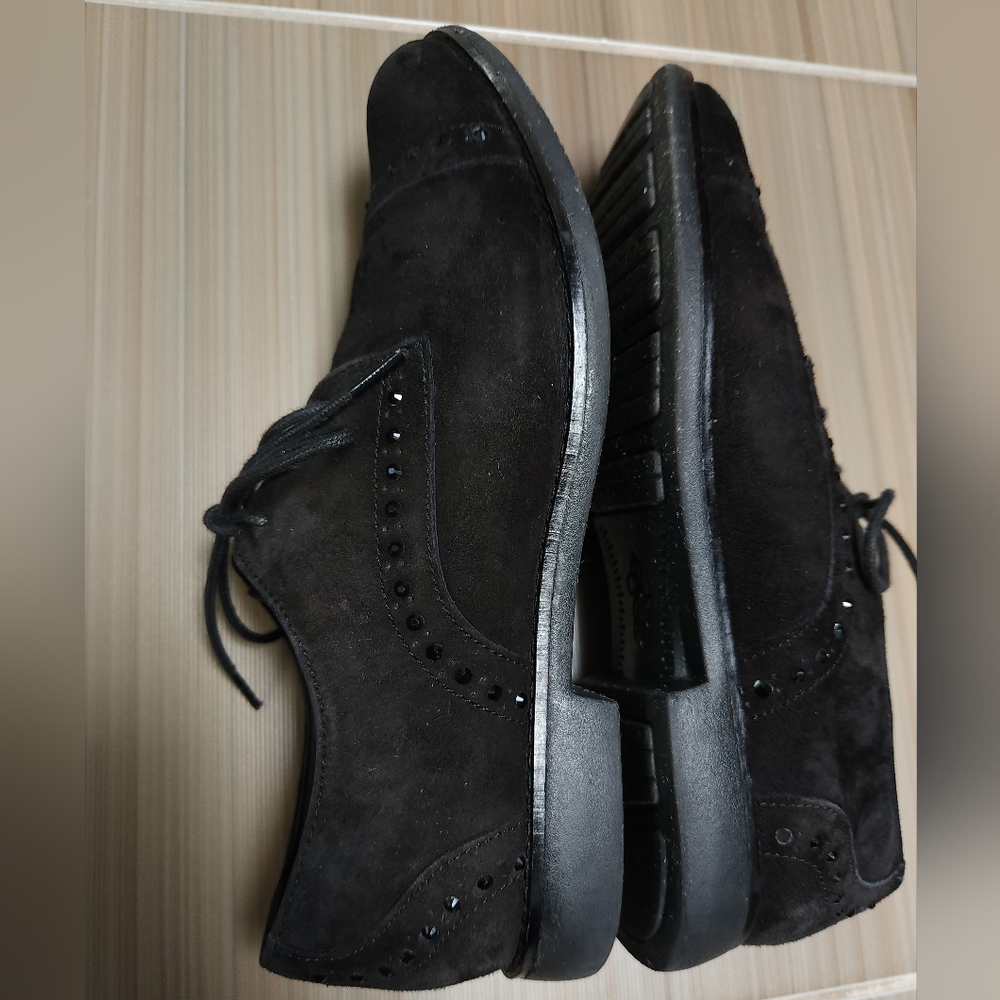 Cole Haan Women's Gramercy Cap Oxford Loafers, BLACK SUEDE - SIZE 6.5 - Picture 5 of 11